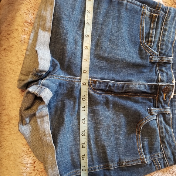 High Waisted Stretch Denim Shorts - Picture 5 of 8